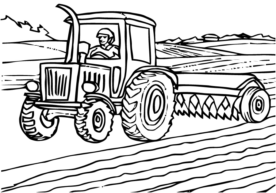 coloriage de tracteur imprimer