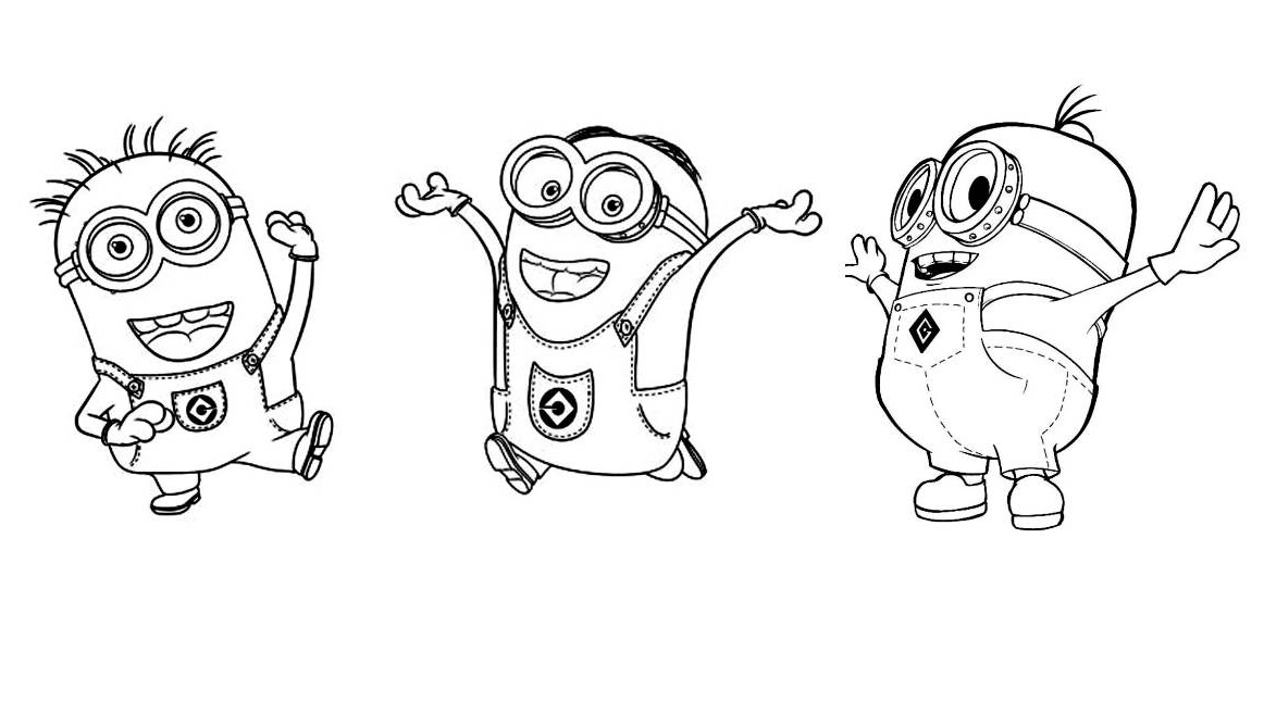image=minions Coloring for kids minions 1