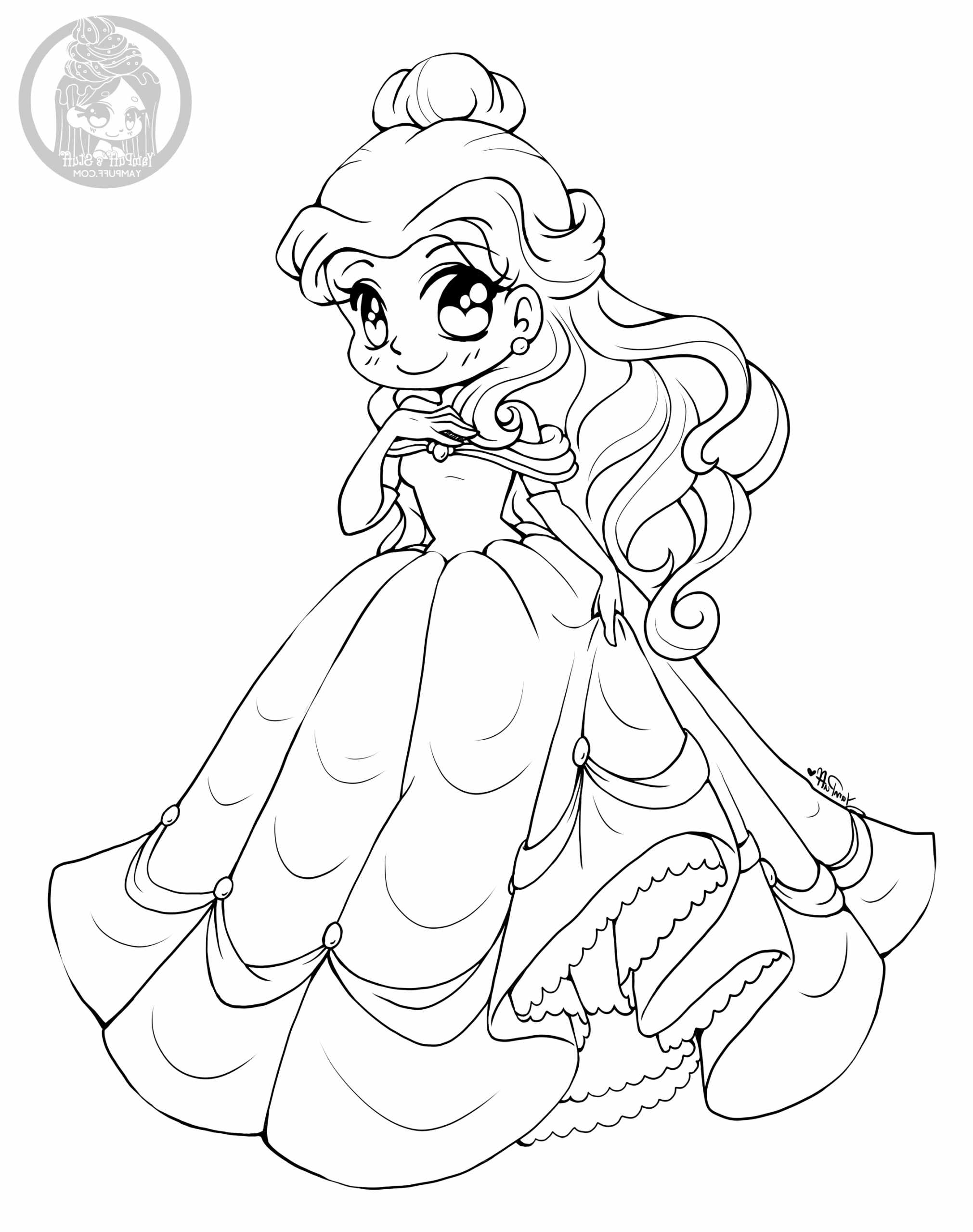 princess belle lineart beauty and the beast
