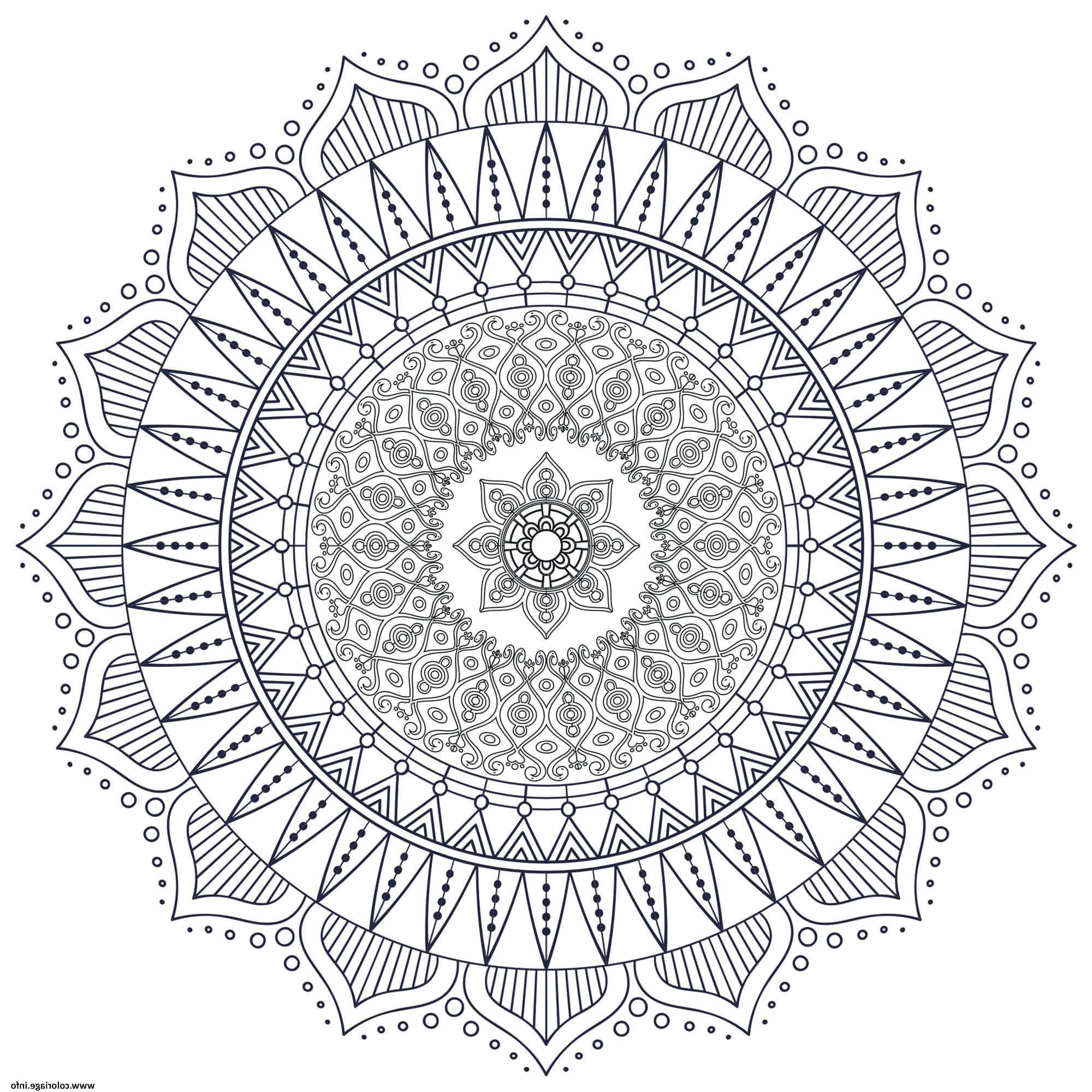 mandala zen antistress formes geometriques coloriage