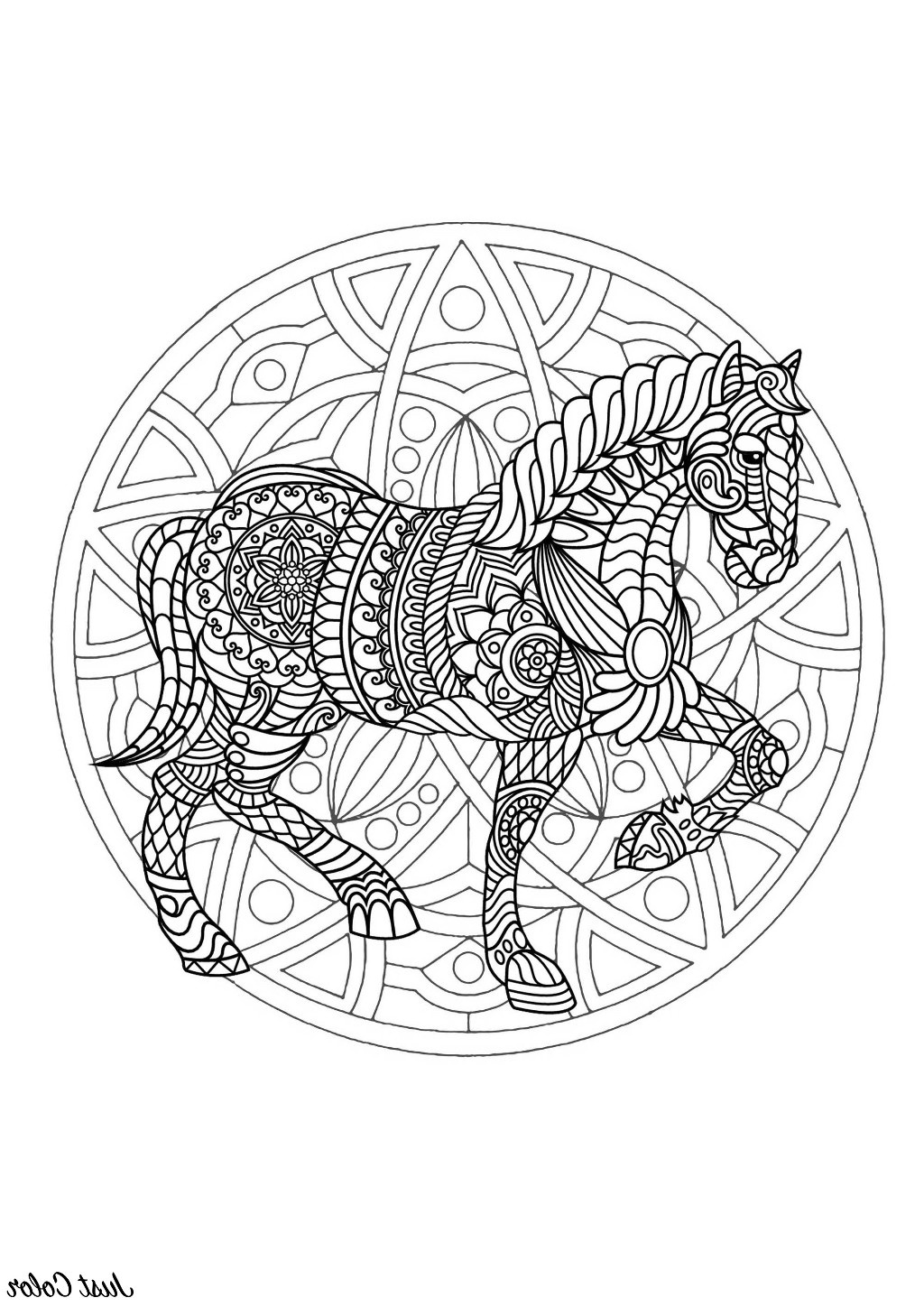 image=mandalas coloriage mandala gratuit cheval 1