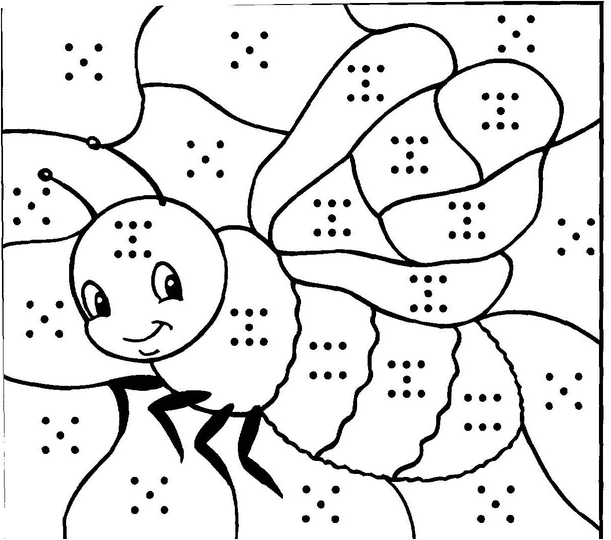 dessin a colorier d abeille en ligne