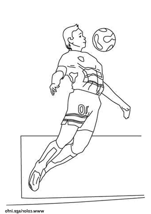 footballeur foot football ballon coloriage dessin
