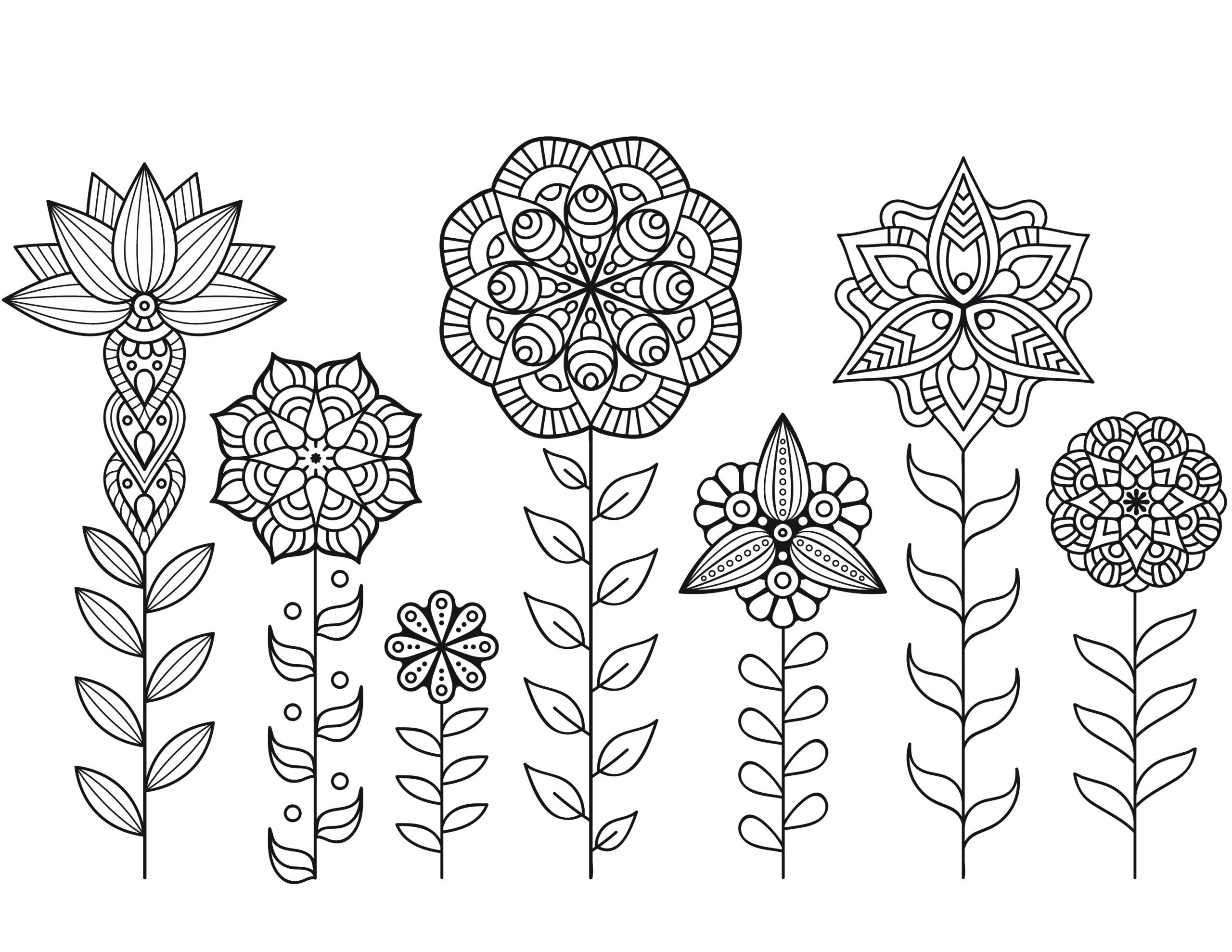dessin a imprimer de mandala fleurs automne