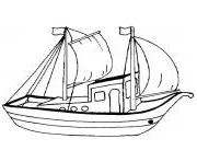 dessin bateau de peche facile