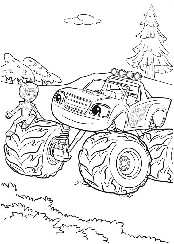 blaze and the monster machines coloring pages