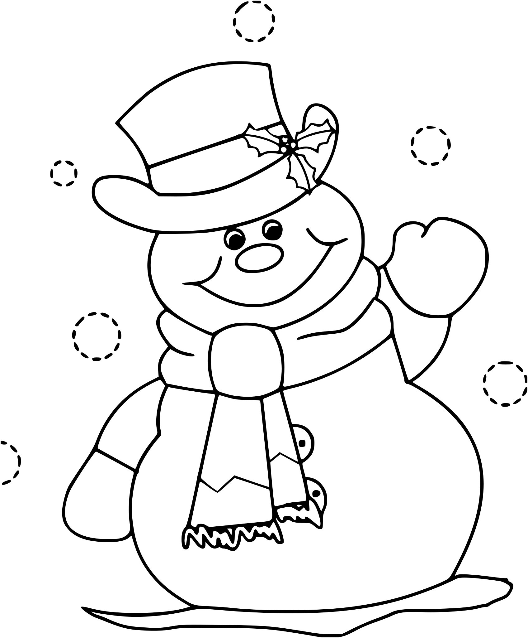 bonhomme de neige facile a dessiner