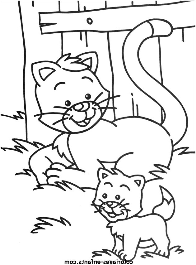 dessin chaton a imprimer