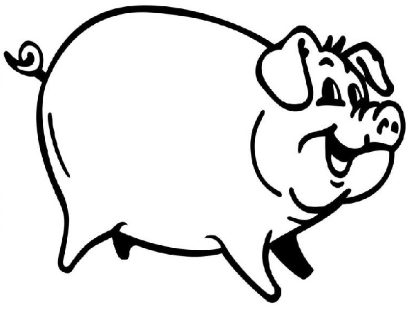 dessin a colorier un cochon
