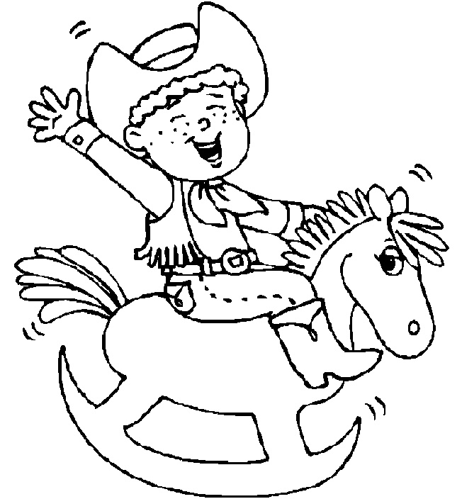 cowboy coloring pages to print