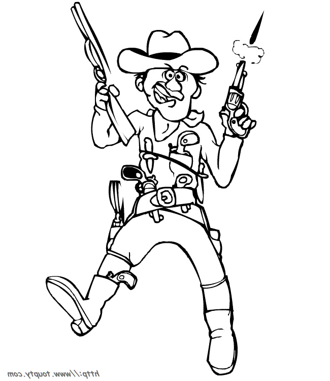 online coloring cowboy