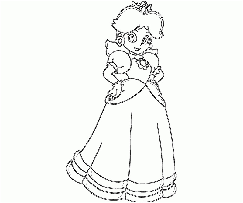 princess daisy coloring page