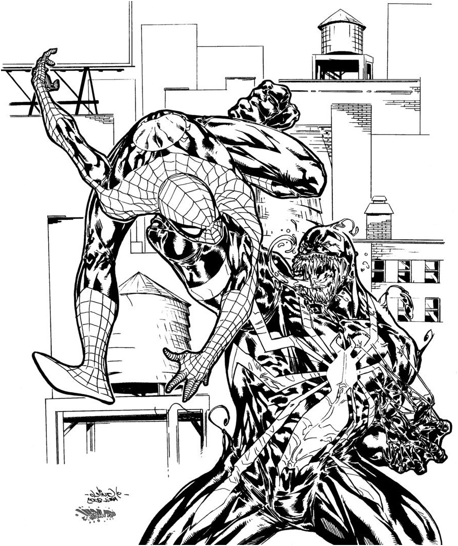 spiderman vs venom coloring pages