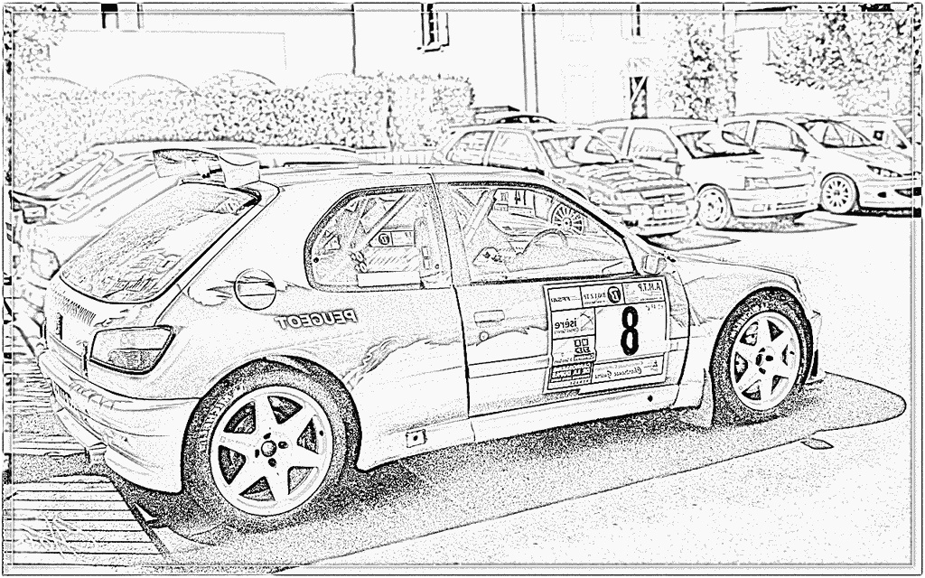coloriage 306 maxi sport rallye