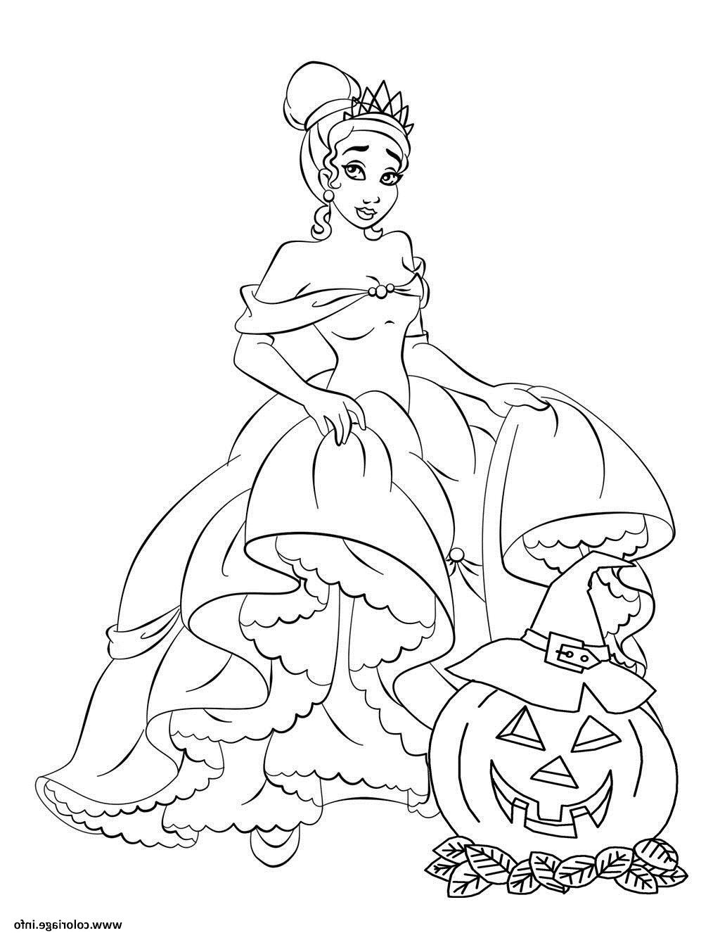 princesse disney halloween coloriage