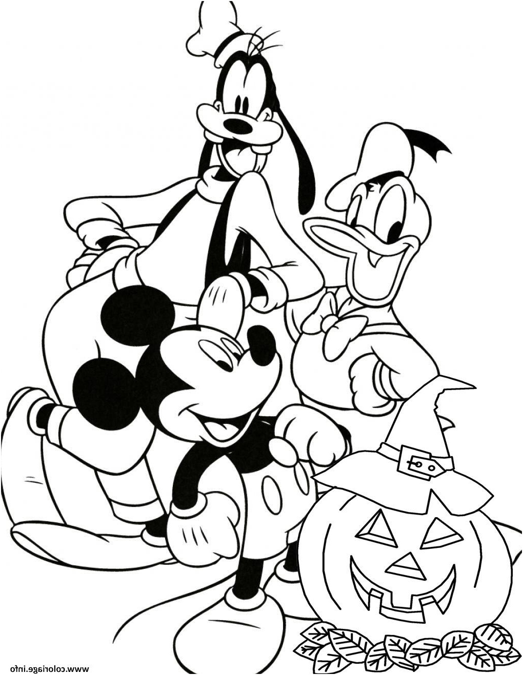 mickey goofy donald halloween disney coloriage