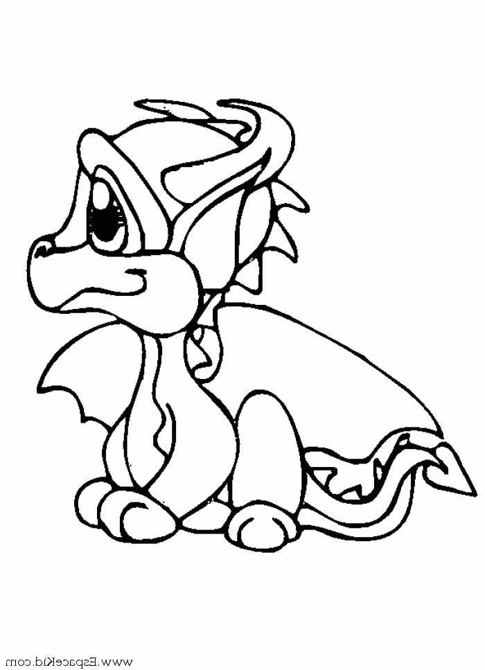 dessin dragon de profil