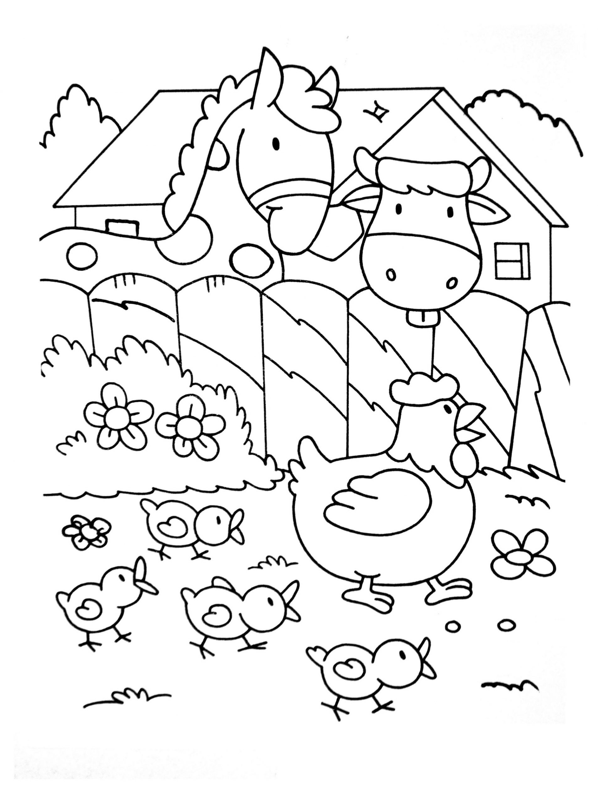 image=kids animals coloring in the farm 1