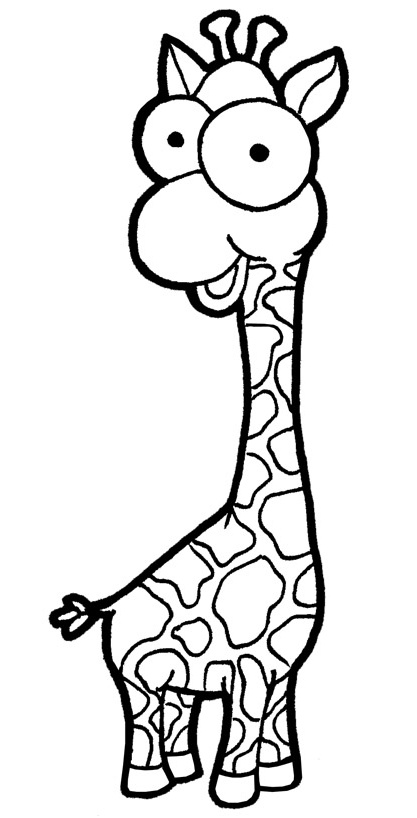 coloriage popup girafe 001