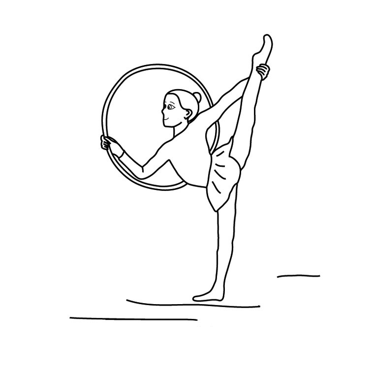 dessin gymnastique barre
