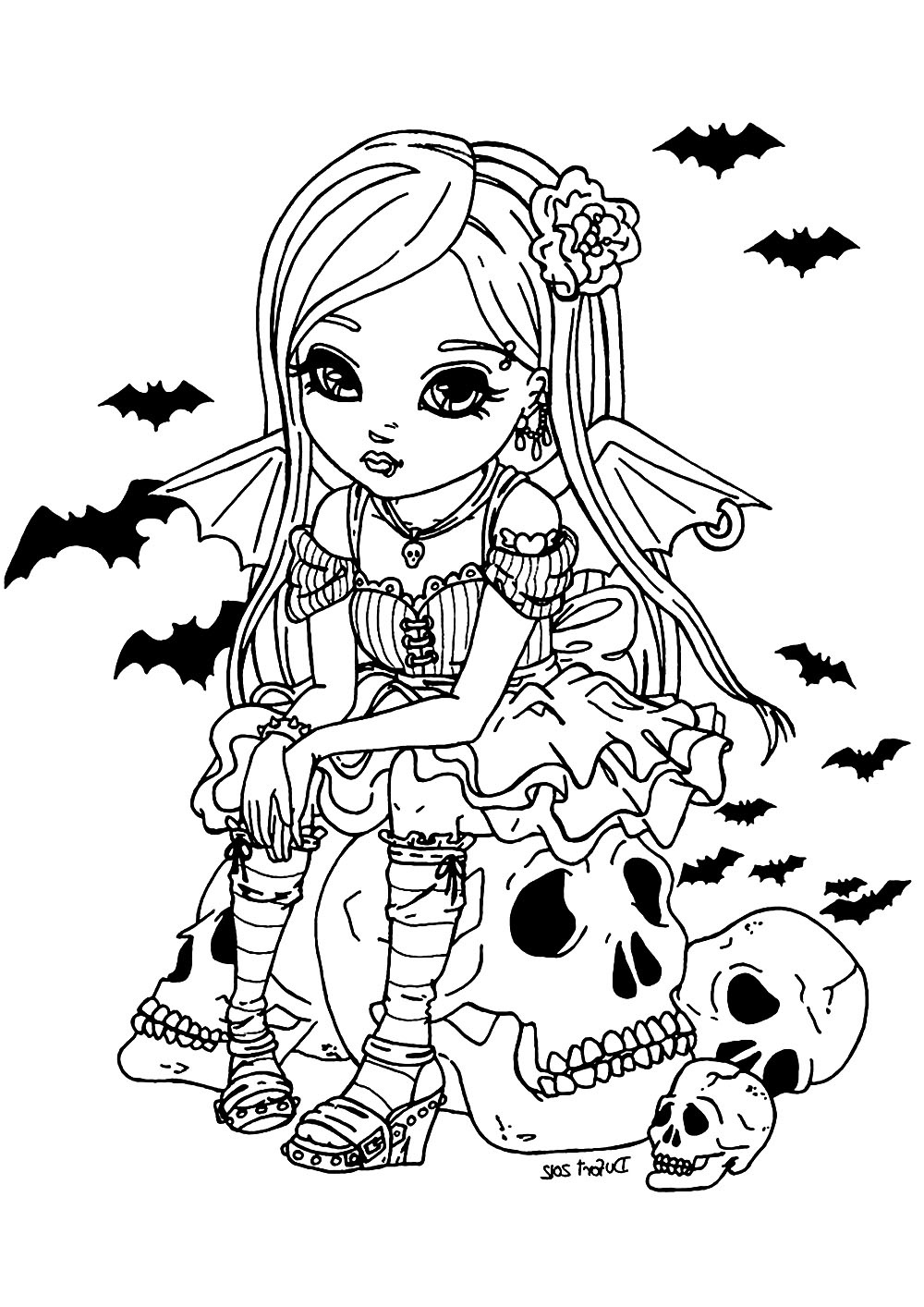 image=halloween coloriage fille vampire 1