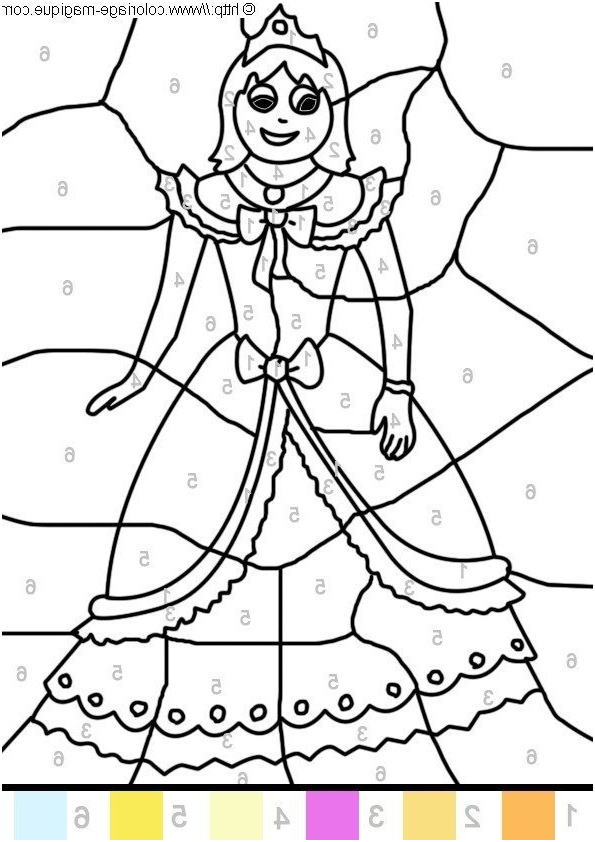 simple coloriage magique maternelle princesse