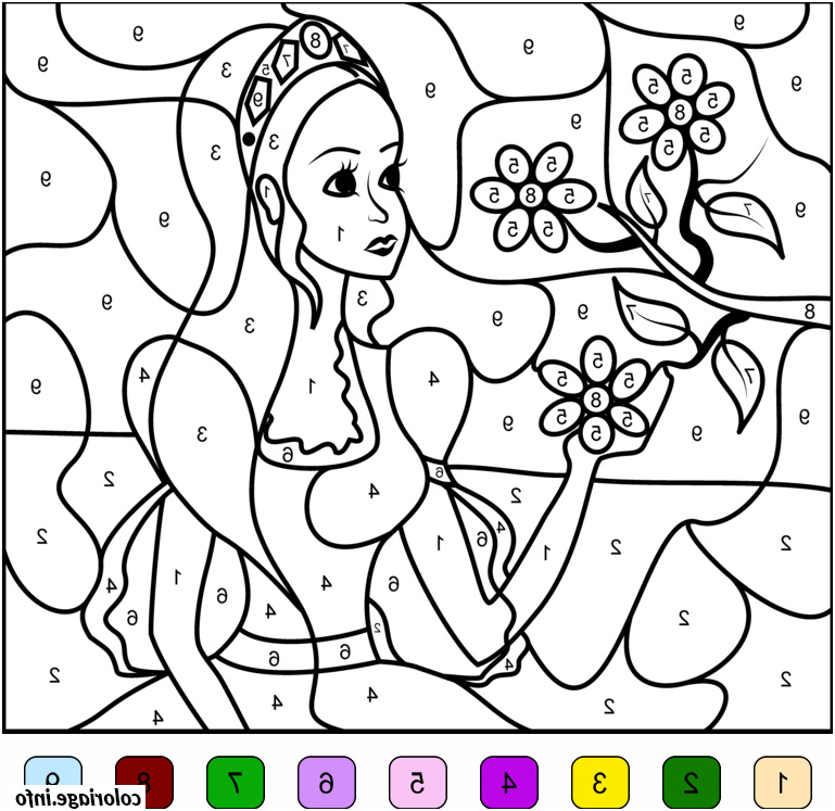 magique princesse barbie avec fleurs facile maternelle coloriage 9842