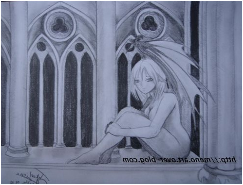 dessin manga fille gothique