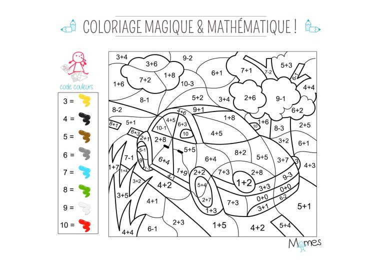 coloriage magique a imprimer gratuit bestof photos coloriage magique et mathematique la voiture momes
