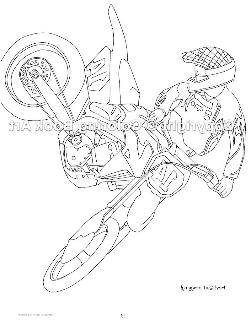 coloriage moto cross ktm