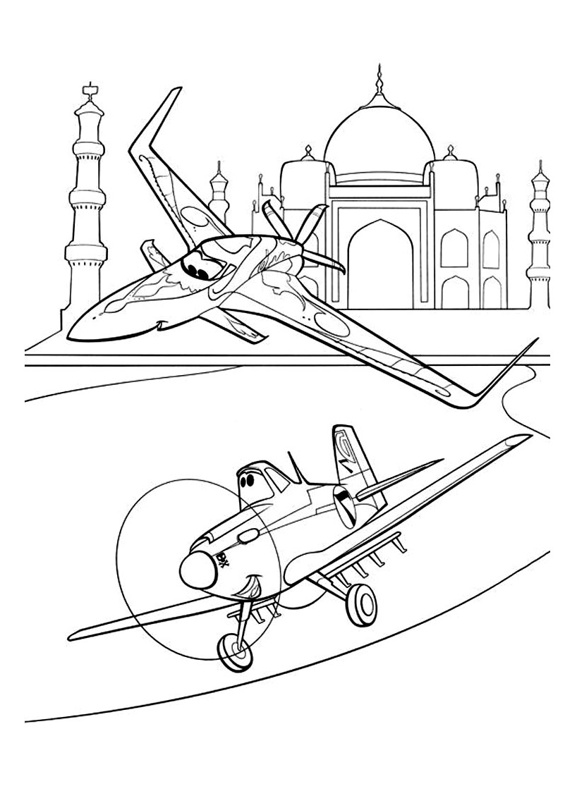 image=planes Coloring for kids planes 1