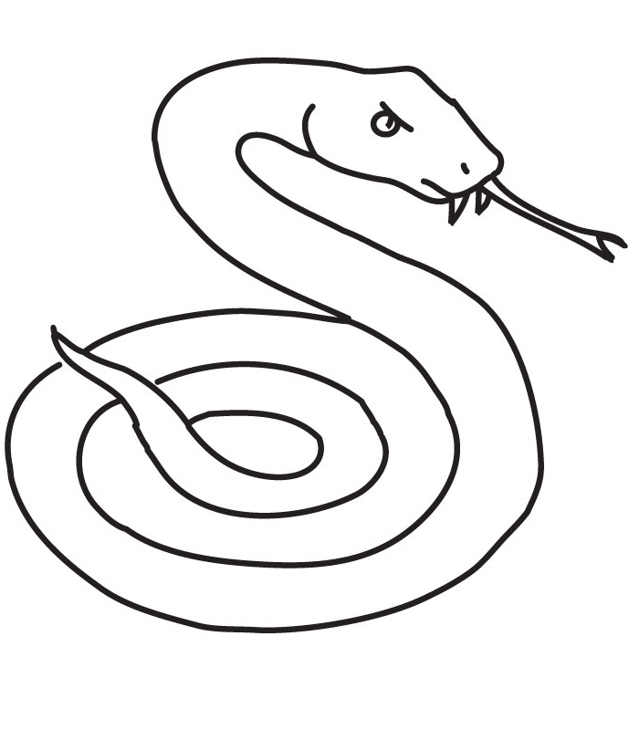 coloriage a dessiner serpent cobra