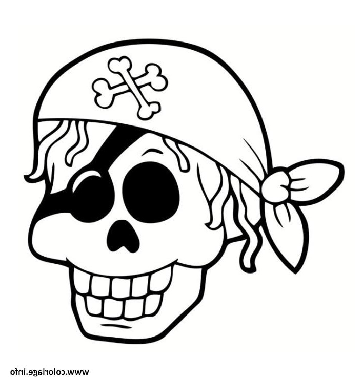 tete de mort pirate coloriage