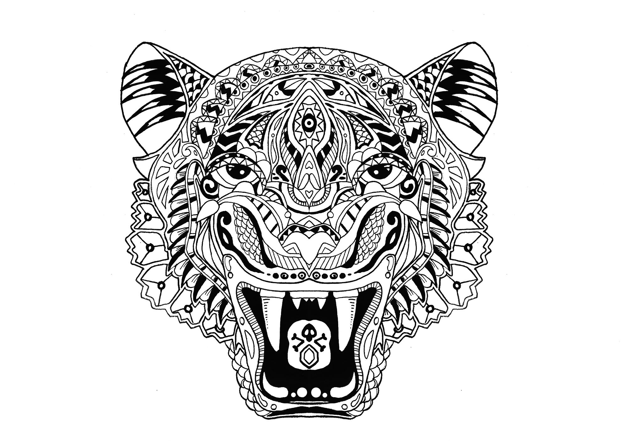 image=animaux coloriage adulte tigre 1