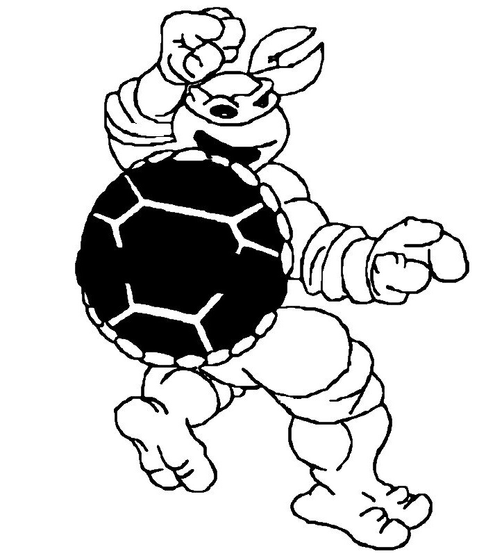 coloriage a dessiner tortue ninja raphael