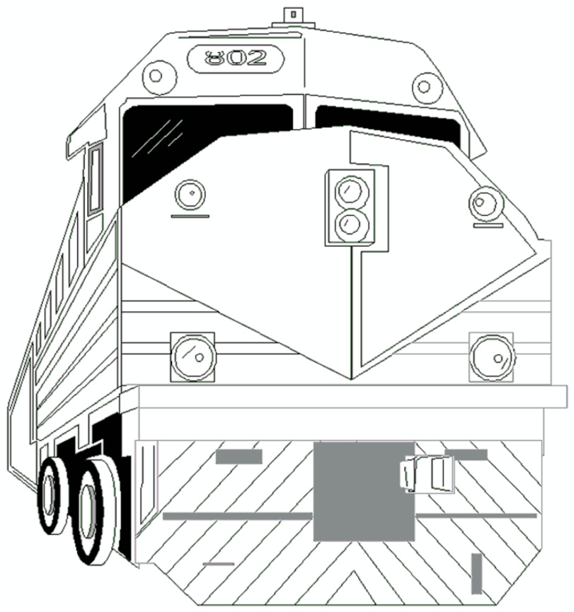 coloriage train 2