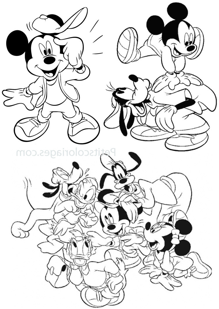 dessin a colorier personnage mickey