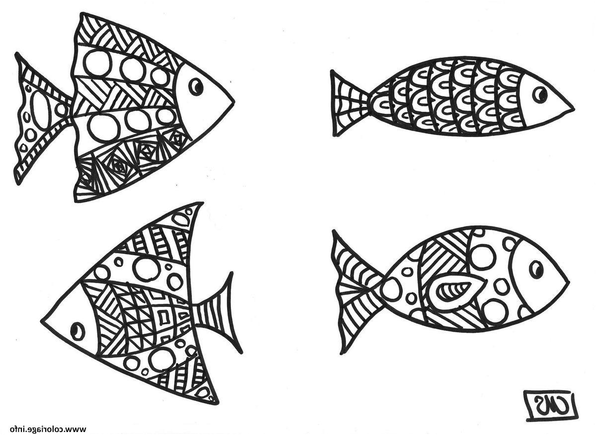 poisson avril mandala coloriage