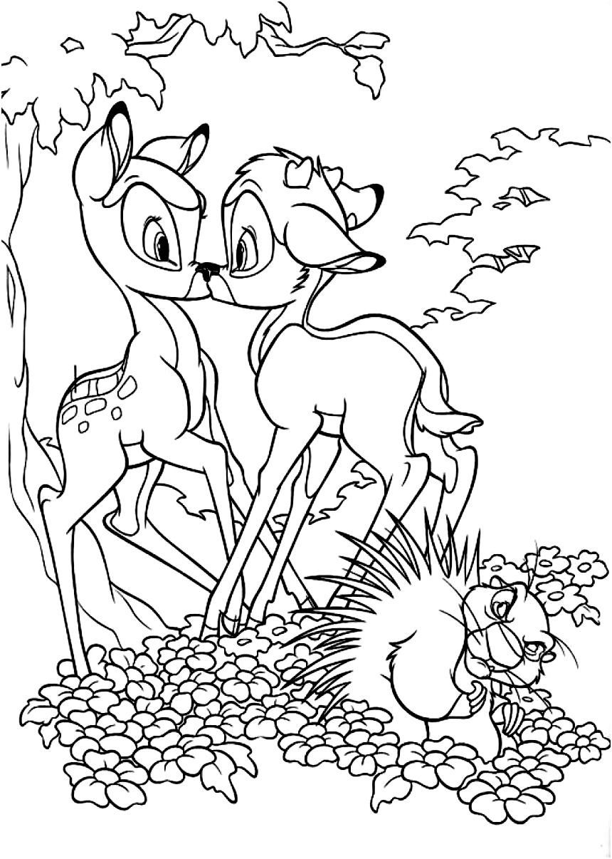image=bambi Coloring for kids bambi 1