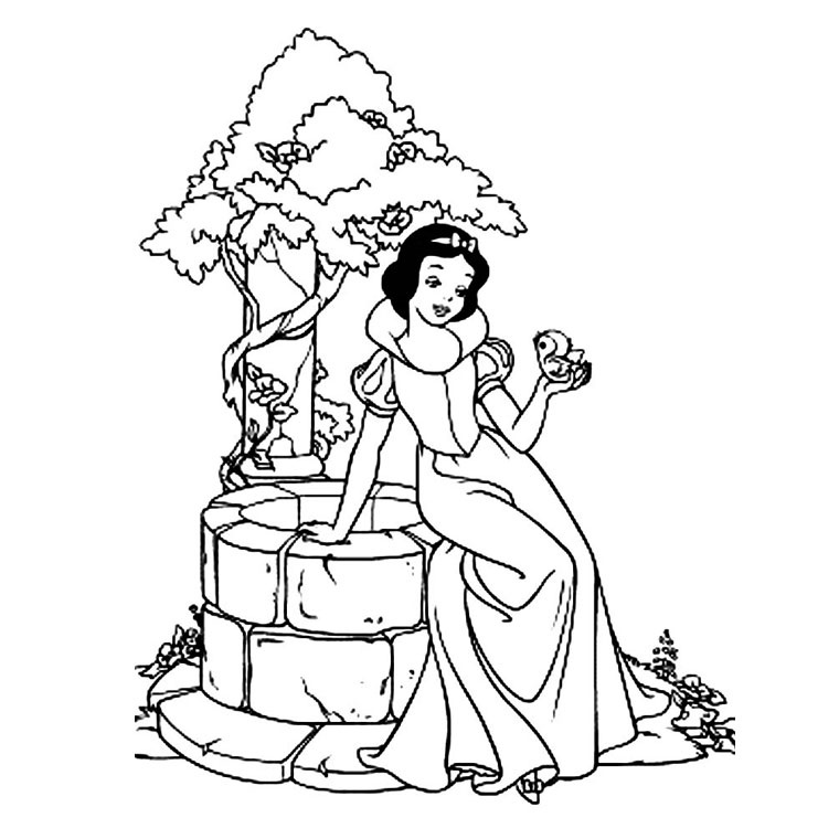coloriage blanche neige sept nains imprimer