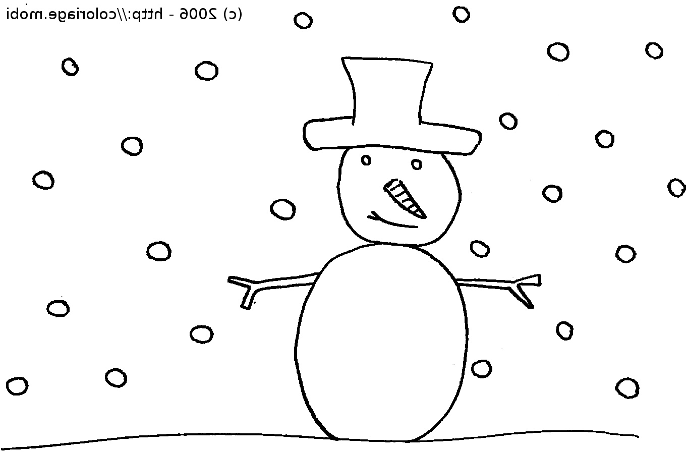 coloriage bonhomme de neige