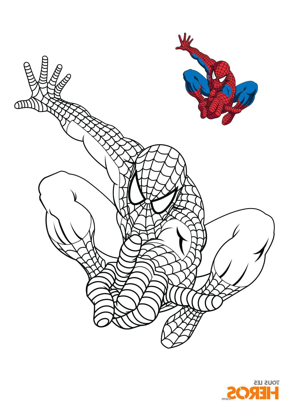 coloriage spiderman a colorier frais coloriage a imprimer spiderman