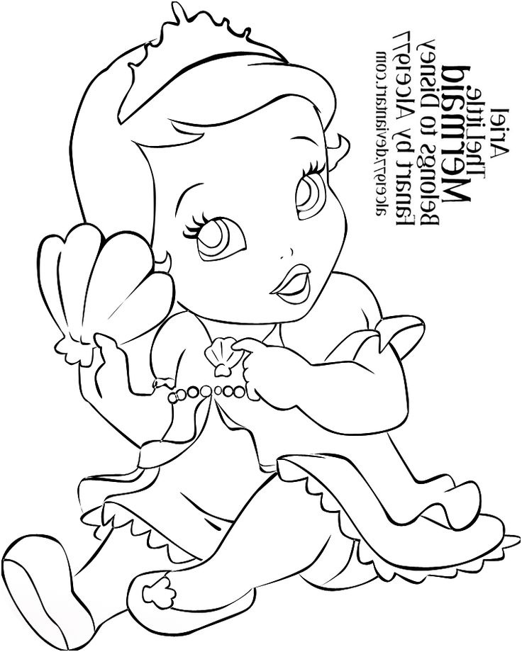 disney baby princess coloring pages