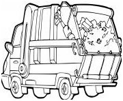 camion poubelle coloriage dessin