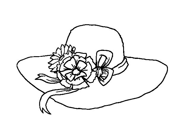chapeau avec des fleurs