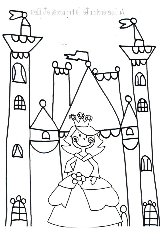 coloriage chateau princesse