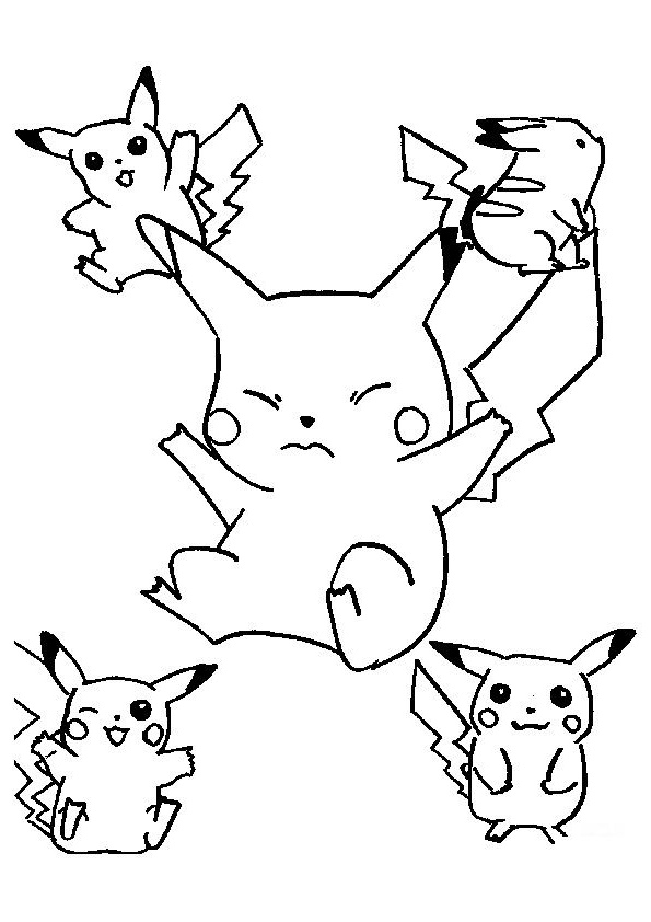 pikachu and satoshi pokemon coloring