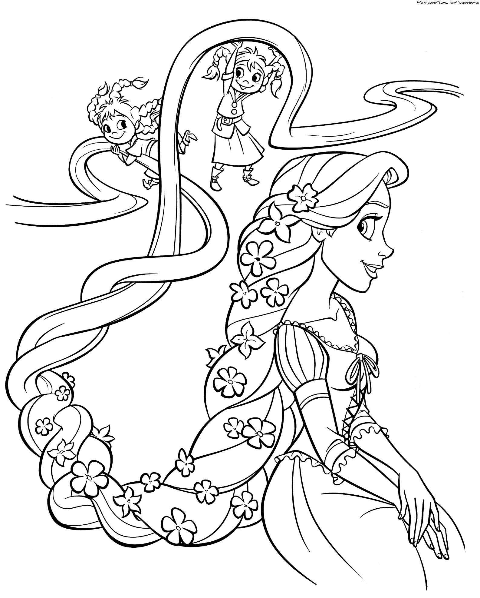 coloriage de la princesse raiponce