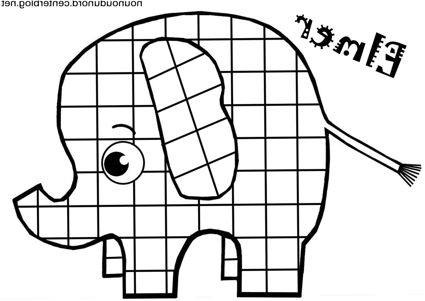 3516 coloriage elephant elmer