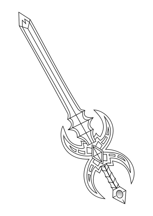 coloring page sword i